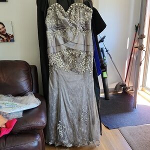 Jovani Elegant Gray Gown For Mother Of Bride/Groom